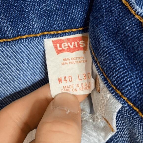 Vintage Orange Tab Levis 517 Jeans Bootcut Flared Fit Made in USA Dark Wash 90s - Picture 6 of 6